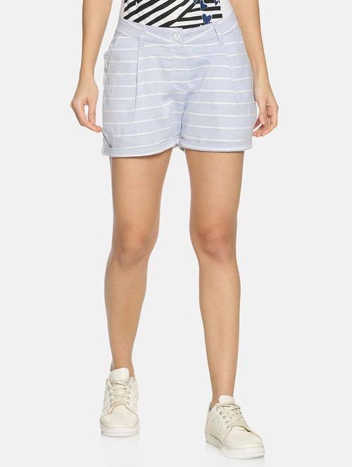 mid rise striped shorts - 17344855 - Very Small Image - 1