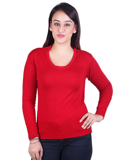 v-neck ribbed pullover - 17347456 - Very Small Image - 1