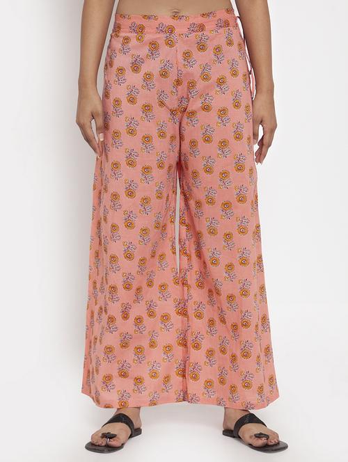 floral print flared palazzo - 17348814 - Very Small Image - 1