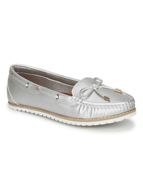 silver slip on loafers - 17349007 - Very Small Image - 1