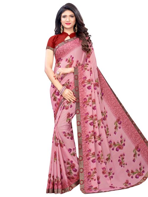 floral printed saree - 17349973 - Very Small Image - 1