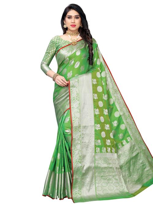 conversational banarasi saree - 17350028 - Very Small Image - 1