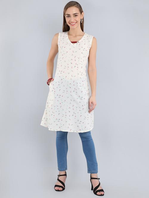geometric print straight kurta - 17350294 - Very Small Image - 1