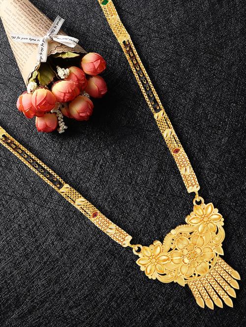 gold colour beads mangalsutra - 17350693 - Very Small Image - 1