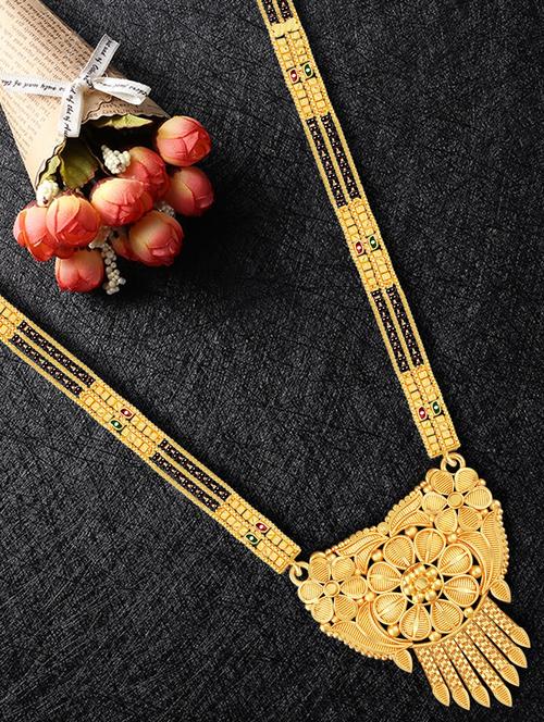 gold color beads mangalsutra - 17350699 - Very Small Image - 1