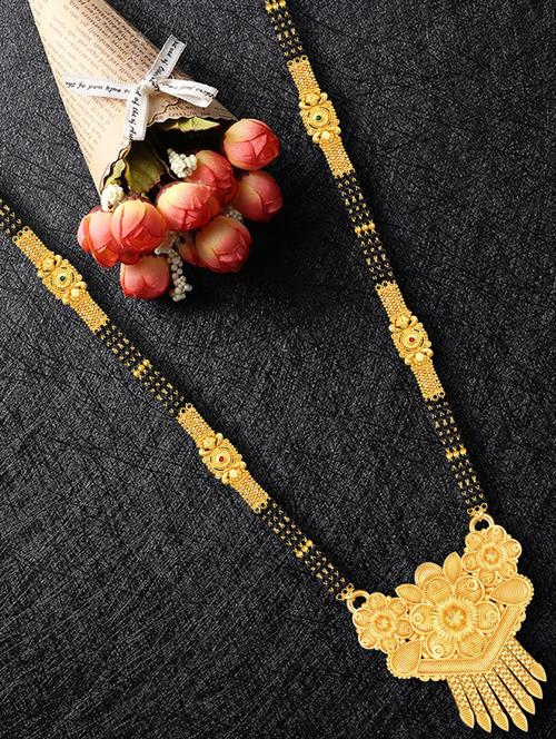 gold color beads mangalsutra - 17350704 - Very Small Image - 1