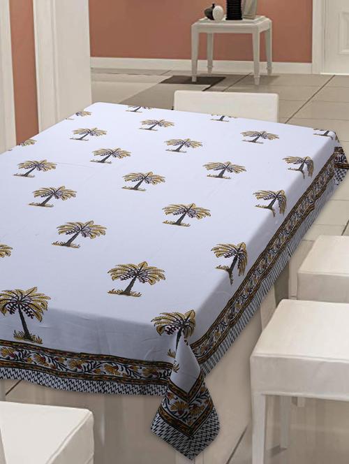 cotton printed 6 seater table cloth cover - 17351046 - Very Small Image - 1