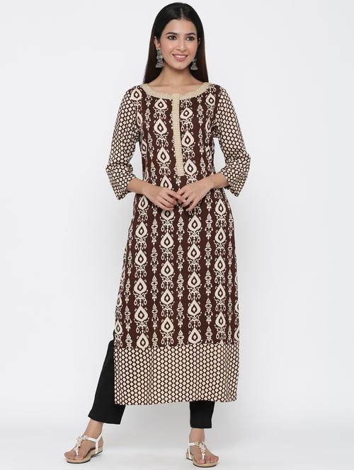 ikat print straight kurta - 17351864 - Very Small Image - 1