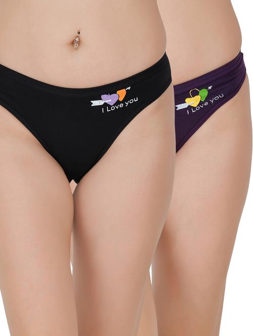 set of 2 half coverage bikini panty - 17352016 - Very Small Image - 1