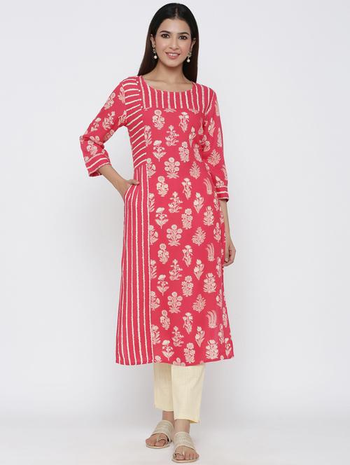 floral kurta pant set - 17352089 - Very Small Image - 1