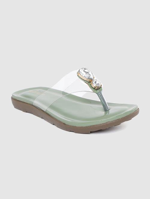 green slip on sandals - 17352131 - Very Small Image - 1