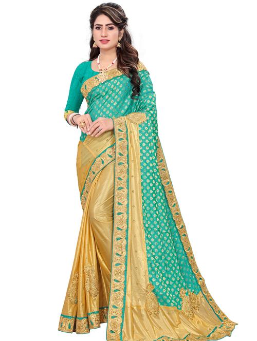 magenta embroidered saree with blouse - 17352263 - Very Small Image - 1