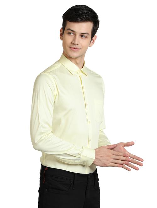 yellow solid casual shirt - 17353073 - Very Small Image - 1