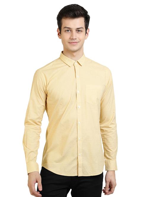 yellow printed casual shirt - 17353253 - Very Small Image - 1