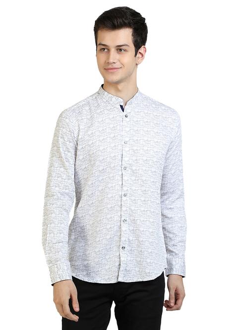 white printed casual shirt - 17353275 - Very Small Image - 1