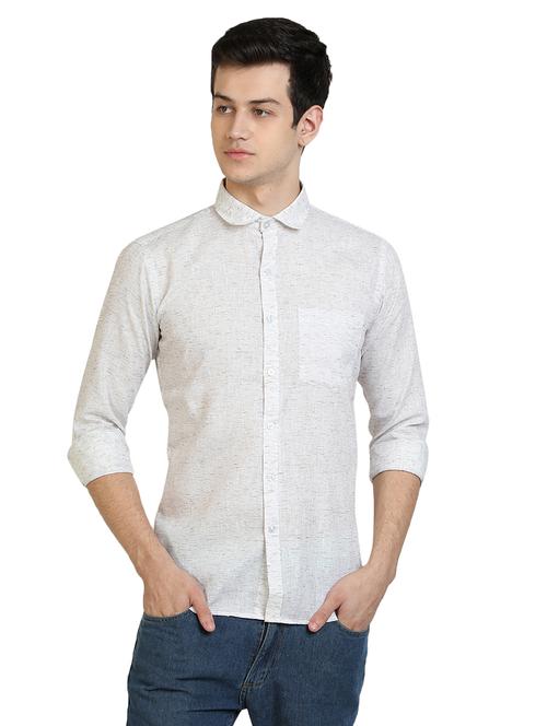 off white self design casual shirt - 17353284 - Very Small Image - 1