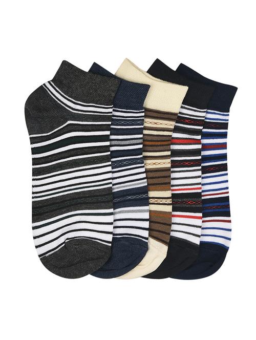 pack of 5 multi colored cotton ankle length sock - 17354394 - Very Small Image - 1