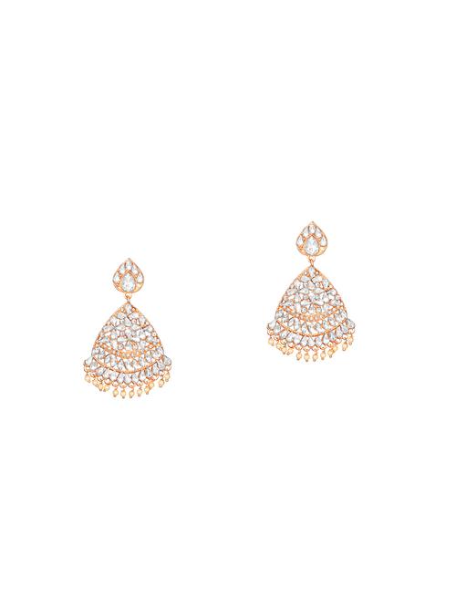 gold metal drop earring - 17354428 - Very Small Image - 1
