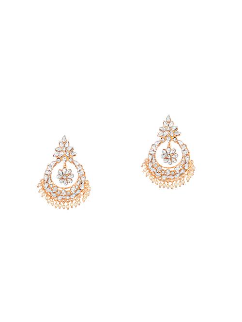 gold metal drop earring - 17354431 - Very Small Image - 1