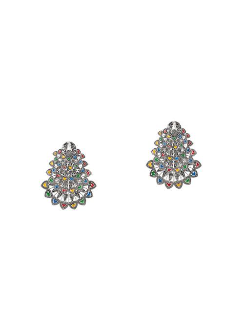 multi colored metal chandballi earring - 17354433 - Very Small Image - 1