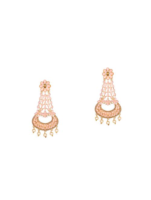 gold metal chandballi earring - 17354446 - Very Small Image - 1