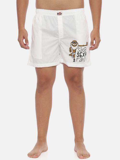 white printed boxer - 17354626 - Very Small Image - 1