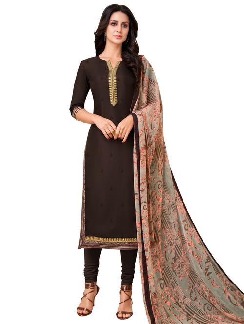 embroidered unstitched suit - 17354948 - Very Small Image - 1