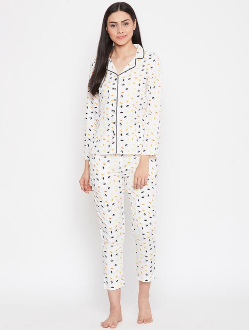 quirky print pyjama nightwear set - 17355430 - Very Small Image - 1