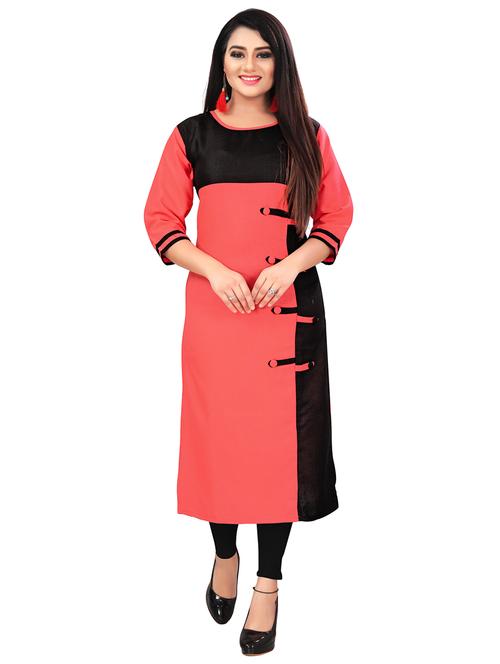 color block straight kurta - 17355860 - Very Small Image - 1