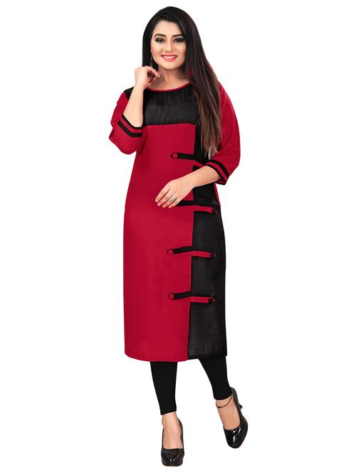 color block straight kurta - 17355862 - Very Small Image - 1