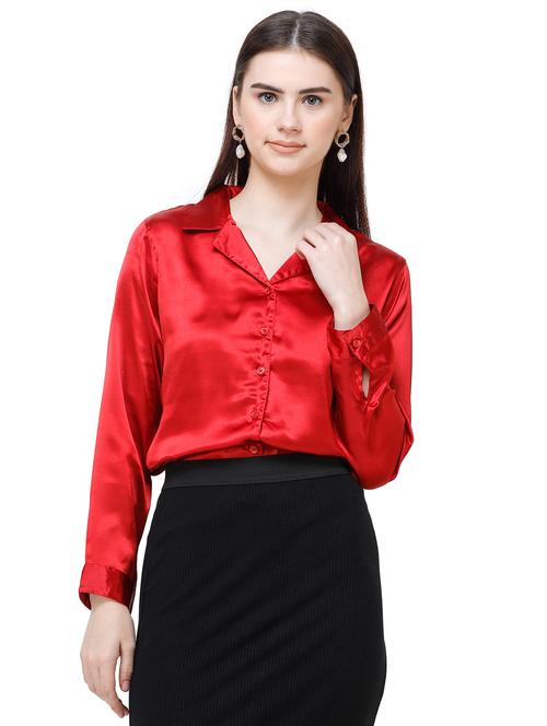 long sleeves satin shirt - 17356127 - Very Small Image - 1