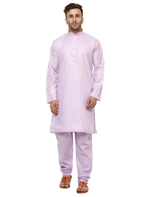 lavender solid long kurta - 17357098 - Very Small Image - 1