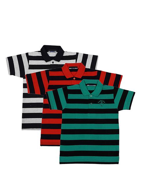 pack of 3 multi colored cotton t-shirt - 17357155 - Very Small Image - 1