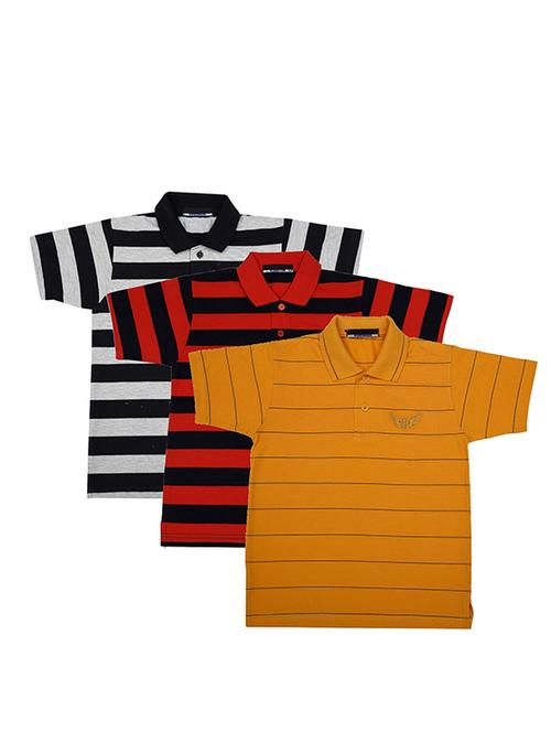 pack of 3 multi colored cotton t-shirt - 17357159 - Very Small Image - 1
