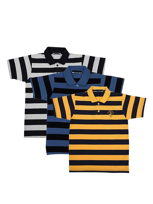 pack of 3 multi colored cotton t-shirt - 17357184 - Very Small Image - 1