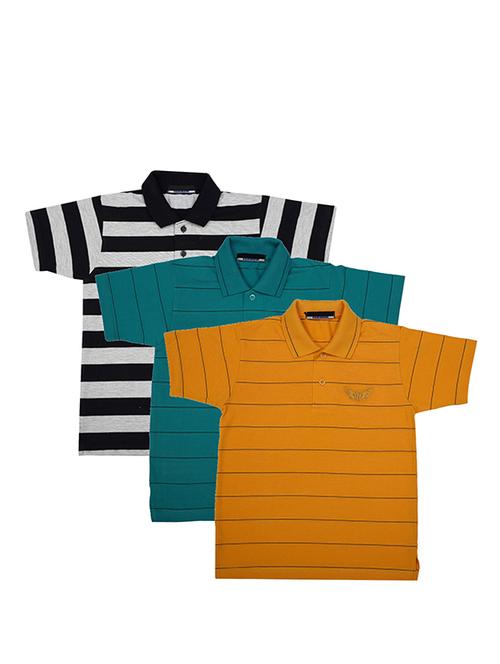 pack of 3 multi colored cotton t-shirt - 17357215 - Very Small Image - 1