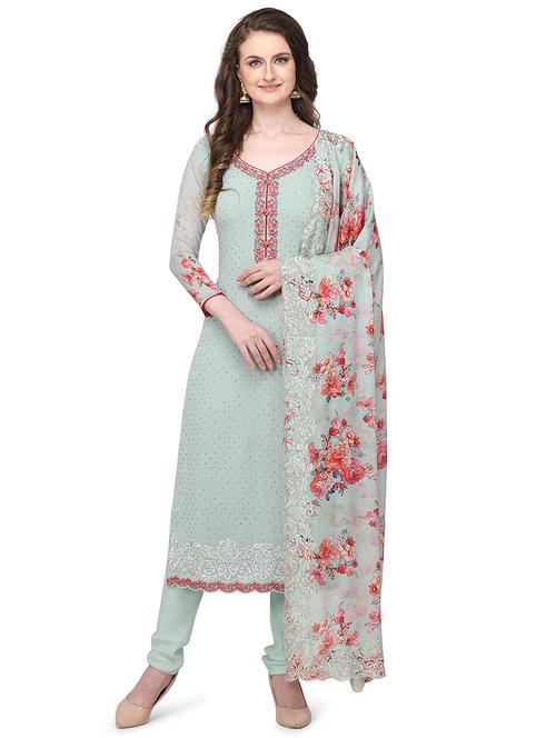 printed unstitched suit - 17357245 - Very Small Image - 1