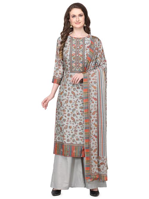 printed unstitched suit - 17357254 - Very Small Image - 1