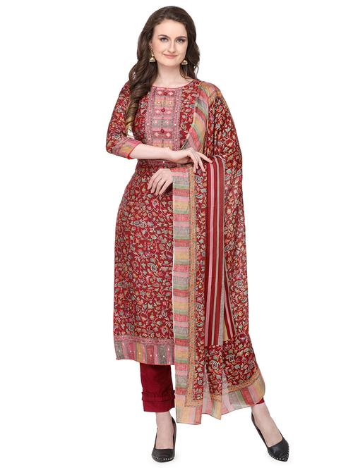 printed unstitched suit - 17357257 - Very Small Image - 1
