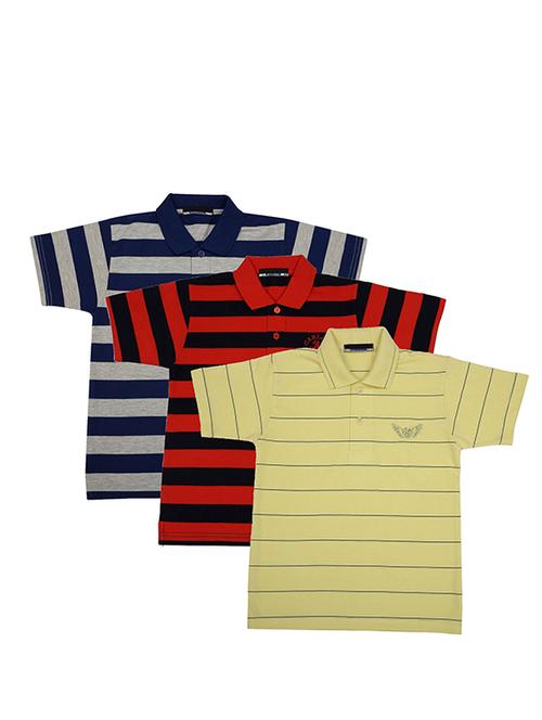 pack of 3 multi colored cotton t-shirt - 17357284 - Very Small Image - 1