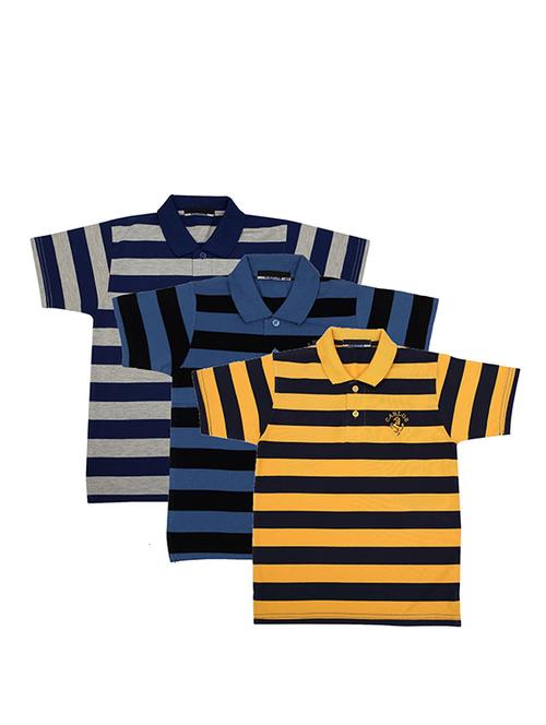 pack of 3 multi colored cotton t-shirt - 17357307 - Very Small Image - 1