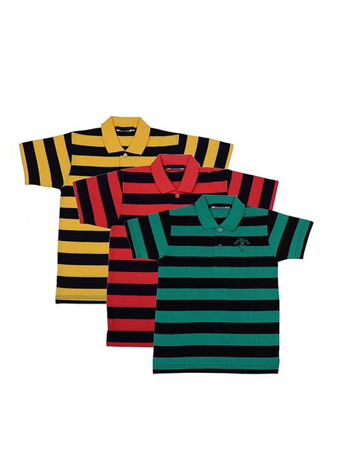 pack of 3 multi colored cotton t-shirt - 17357377 - Very Small Image - 1