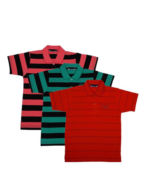 pack of 3 multi colored cotton t-shirt - 17357533 - Very Small Image - 1