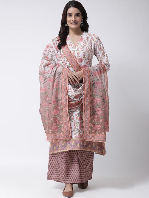 floral kurta dupatta set - 17357748 - Very Small Image - 1