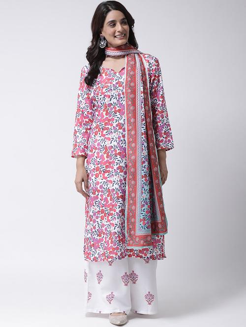 floral kurta dupatta set - 17357752 - Very Small Image - 1