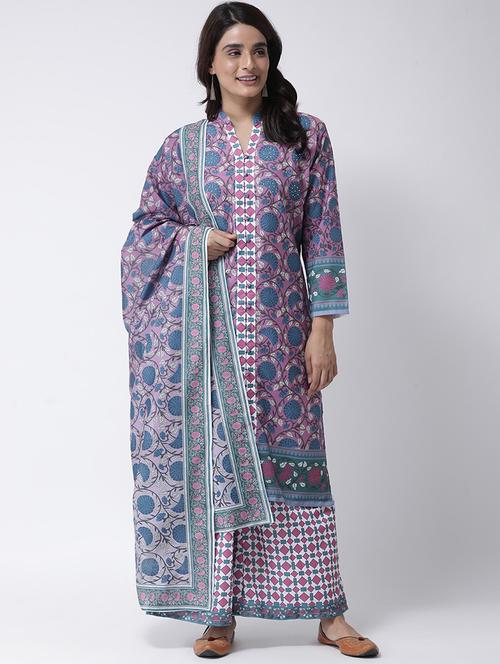 floral kurta dupatta set - 17357772 - Very Small Image - 1
