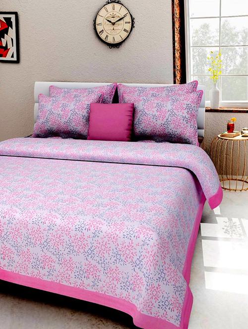 cotton king size bedsheet with 2 pillow cover - 17357823 - Very Small Image - 1