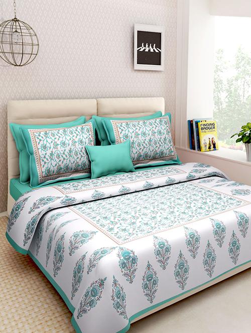 cotton king size bedsheet with 2 pillow cover - 17357831 - Very Small Image - 1