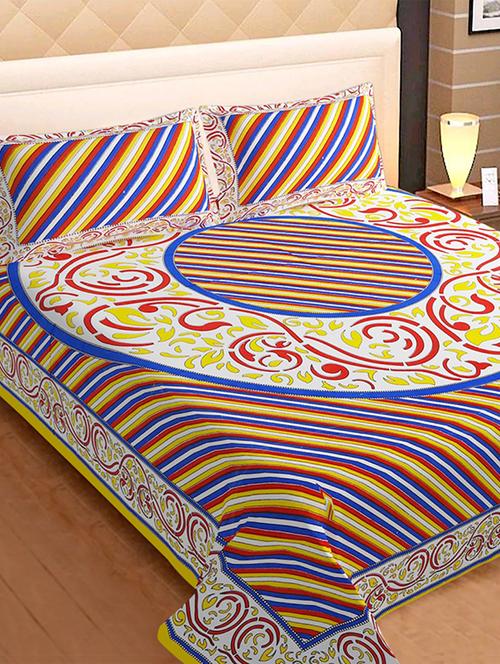 cotton king size bedsheet with 2 pillow cover - 17357844 - Very Small Image - 1