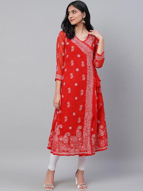 women's angrakha kurta - 17357932 - Very Small Image - 1